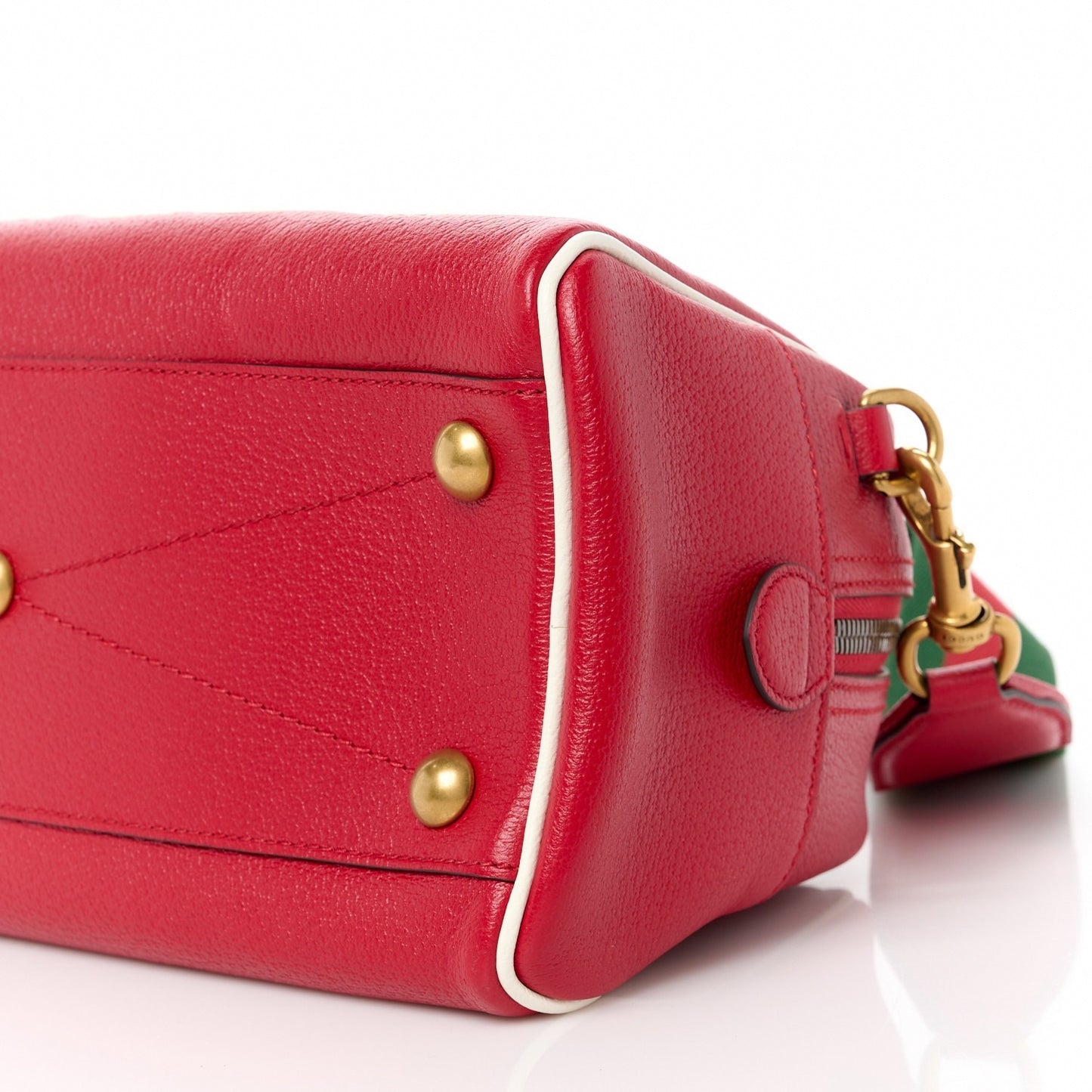 Gucci x Adidas Red Leather Duffel Bag