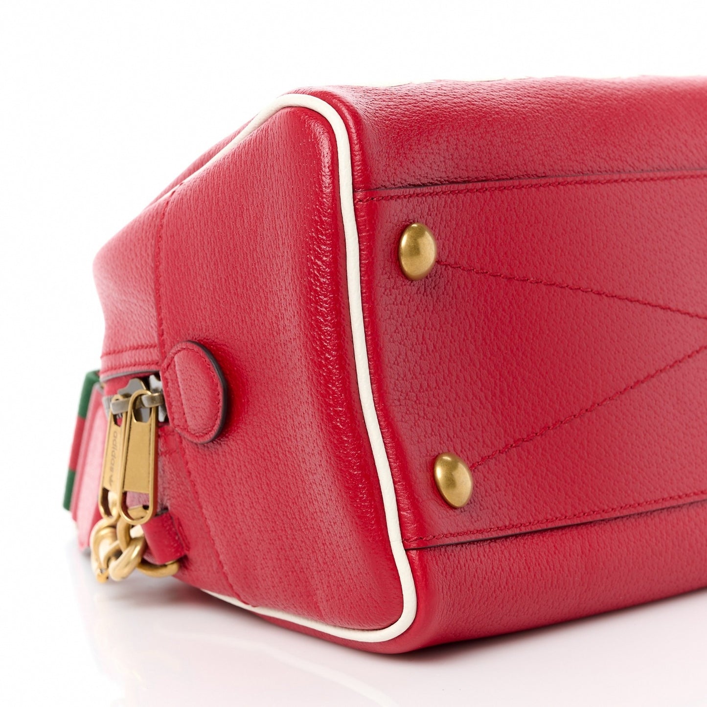 Gucci x Adidas Red Leather Duffel Bag