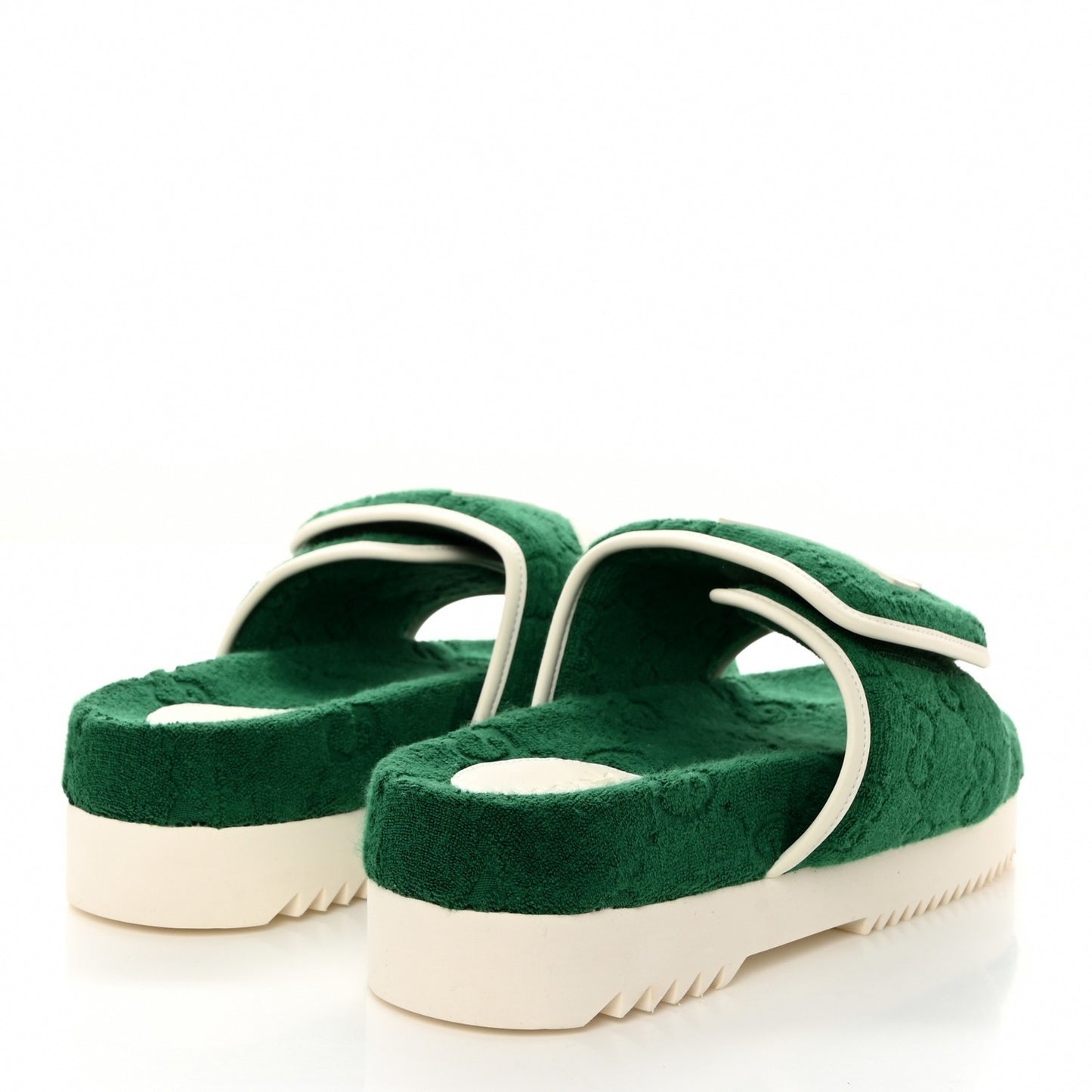 Gucci x Adidas Luxe Terry Monogram Slides