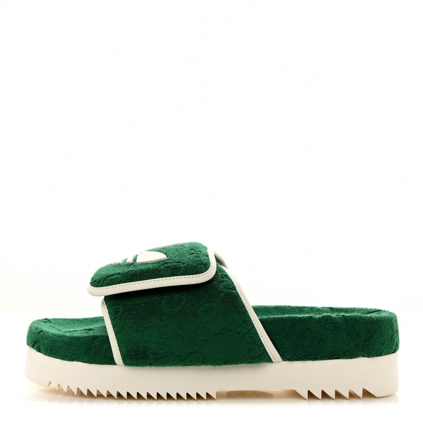 Gucci x Adidas Luxe Terry Monogram Slides