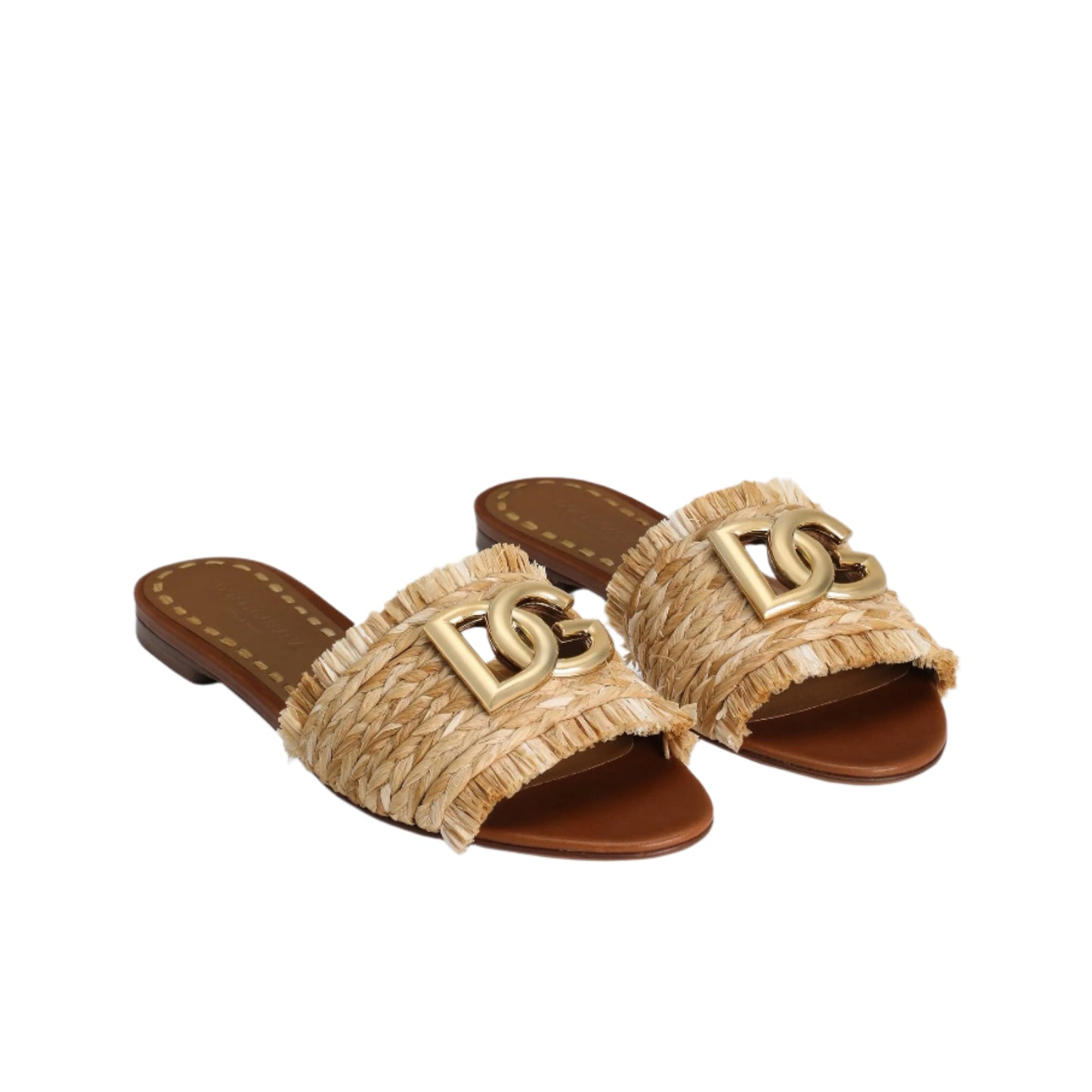 Dolce & Gabbana Braided raffia sandal