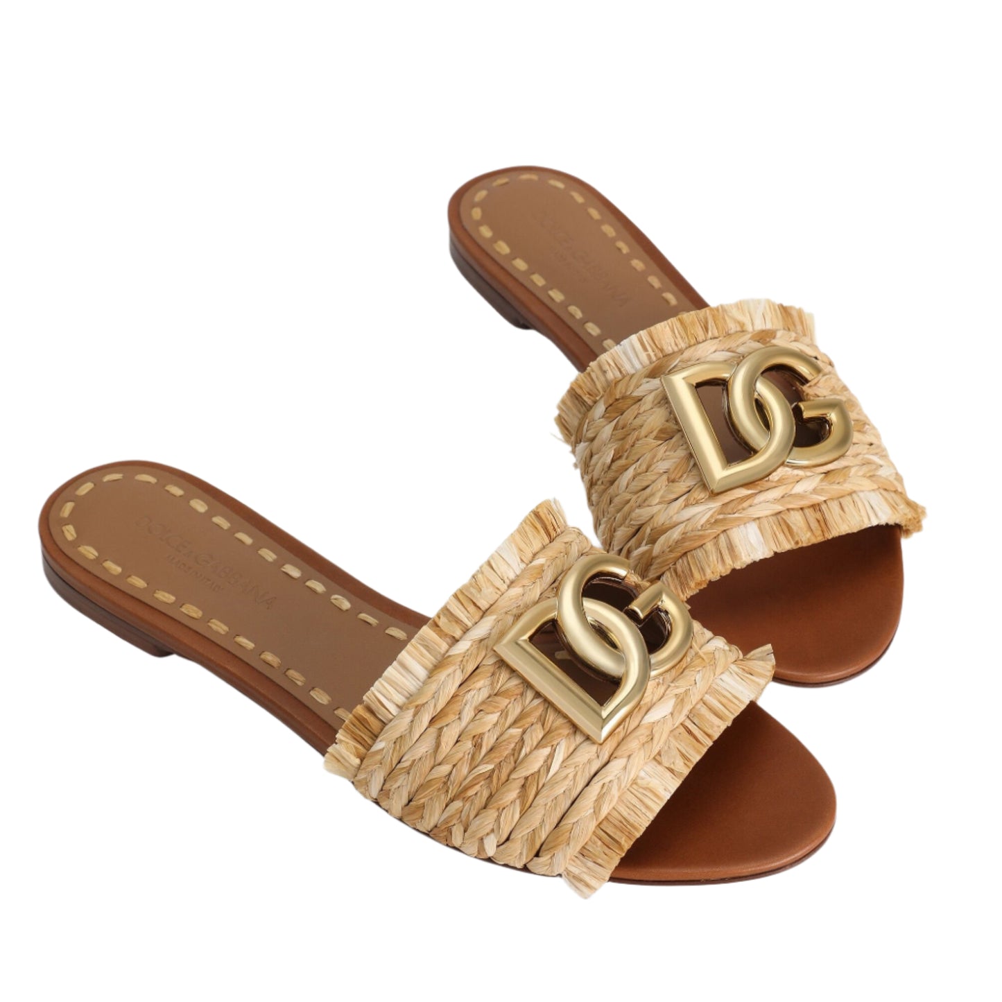 Dolce & Gabbana Braided raffia sandal