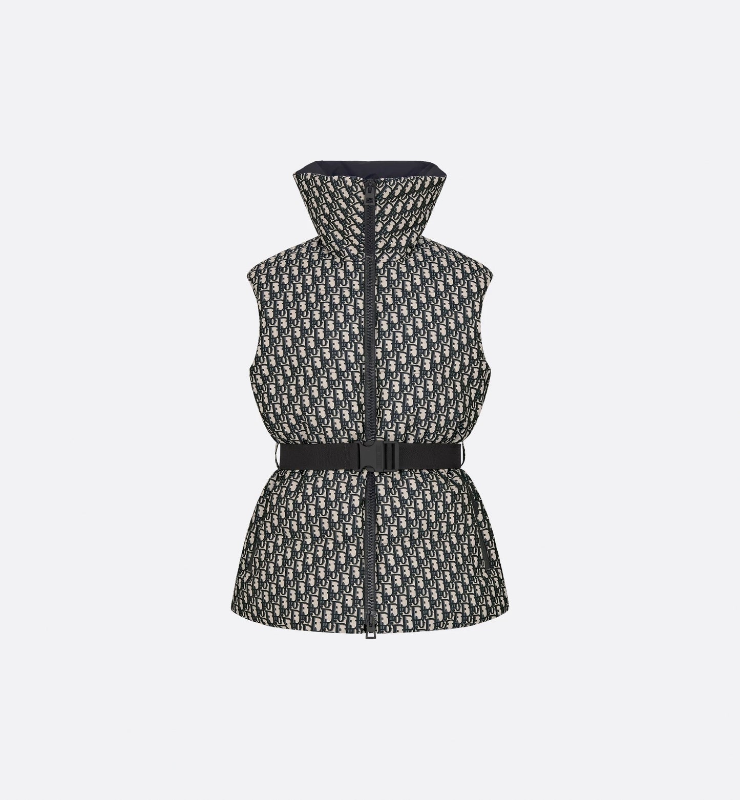 Oblique Belted Puffer Vest